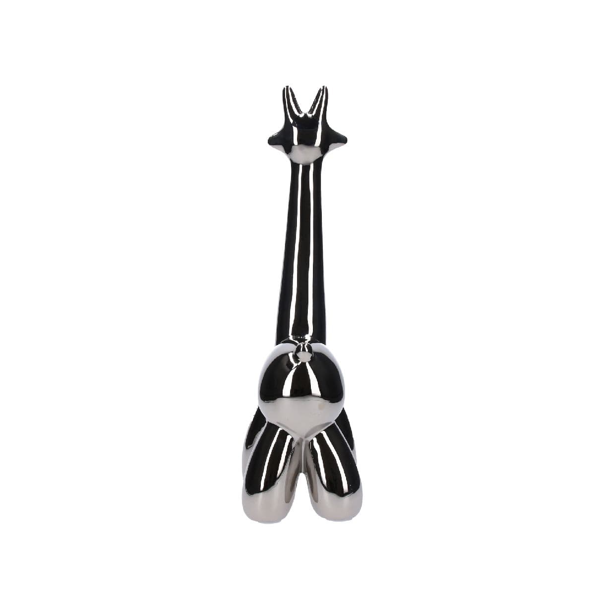 Escultura Silver Giraffe Balloon Animal