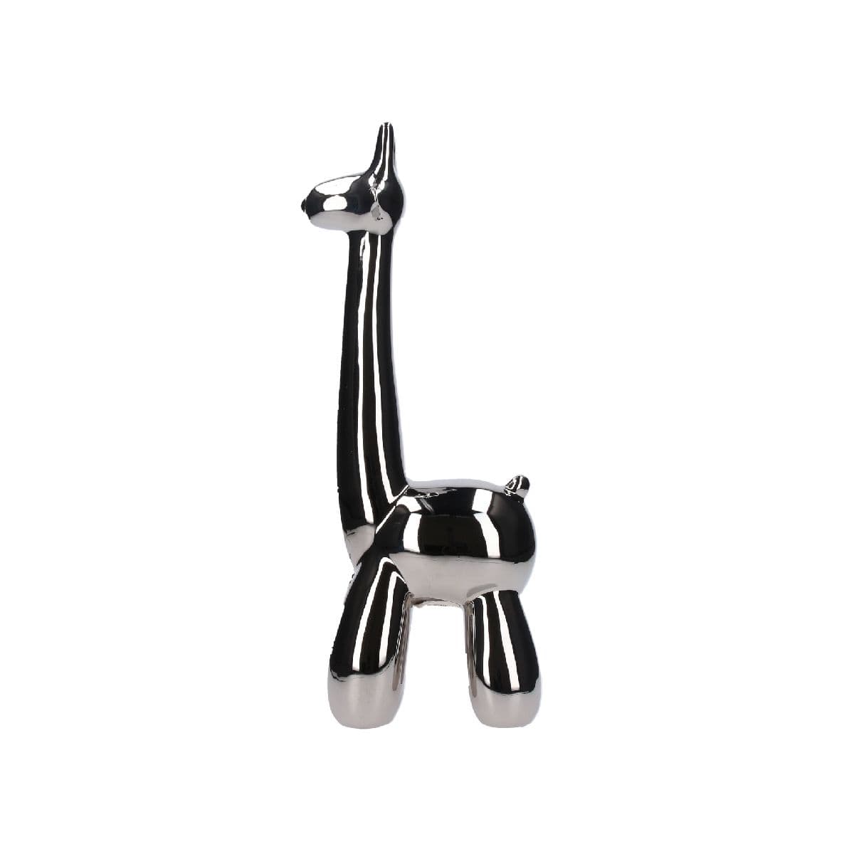Escultura Silver Giraffe Balloon Animal