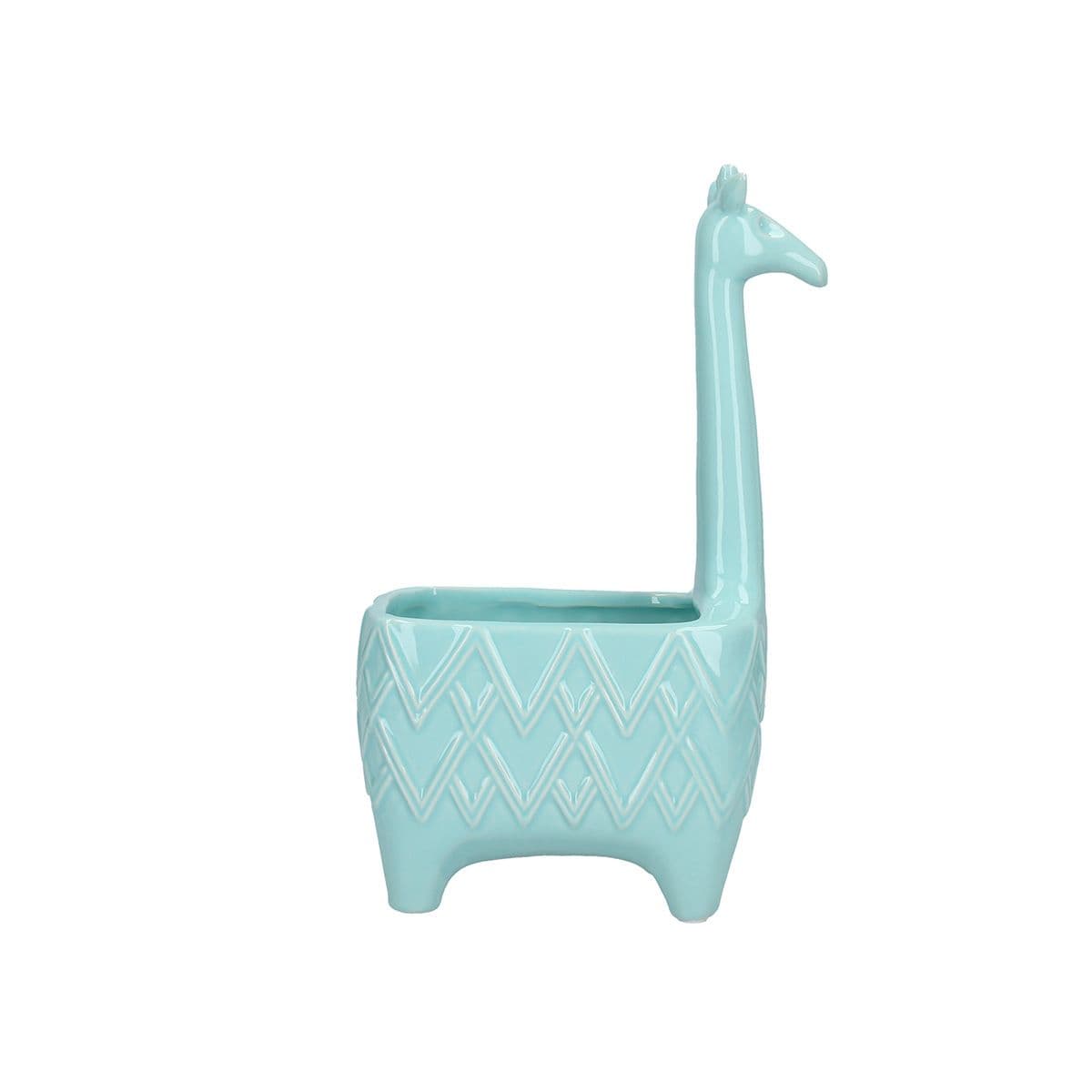 Macetero Ceramic Giraffe Blue