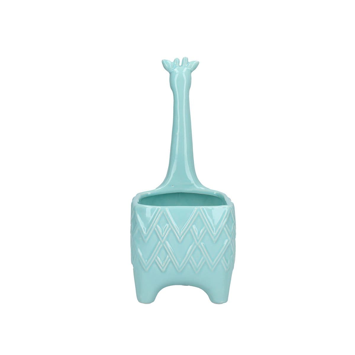Macetero Ceramic Giraffe Blue
